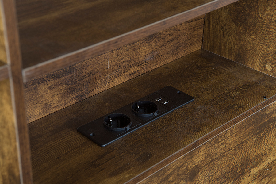 4831D Houten bedframe in retro-industriële stijl