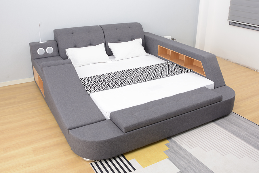 1550 Bluetooth-luidspreker Gestoffeerd geïntegreerd vrijetijdsbedframe
