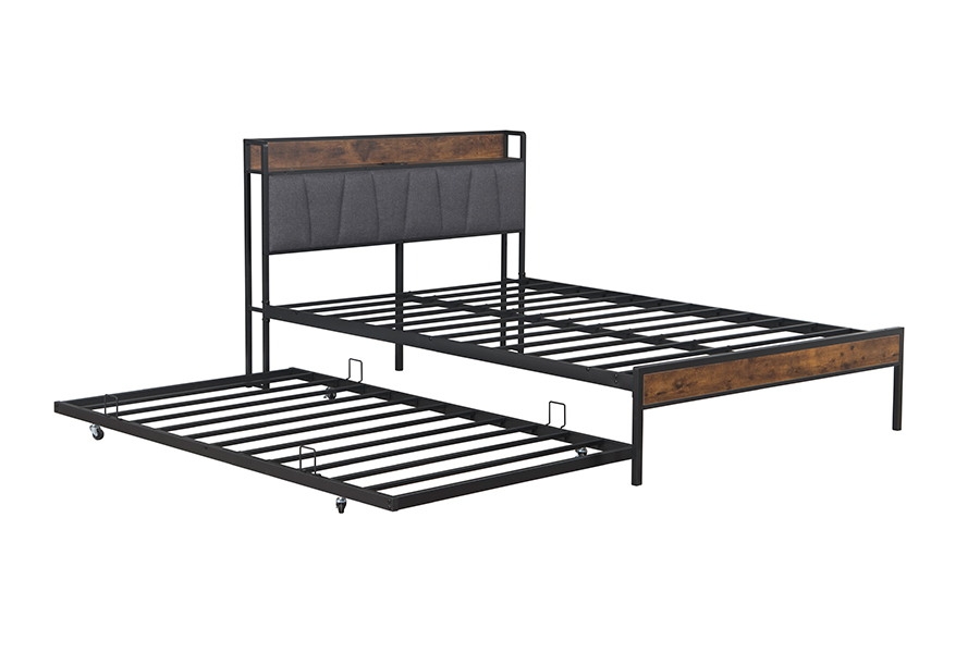 4550-1U metalen stapelbedframe in industriële stijl