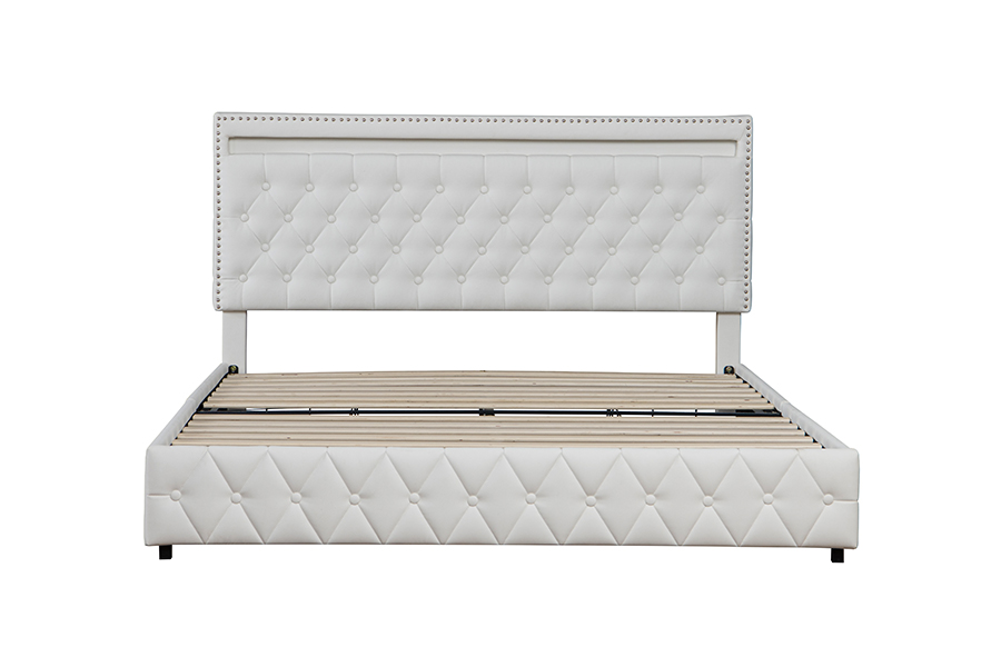 4471-1-3D Laden Opbergruimte Slimme sfeerverlichting Bedframe