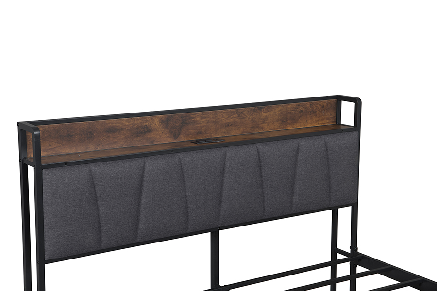 4550-1U metalen stapelbedframe in industriële stijl