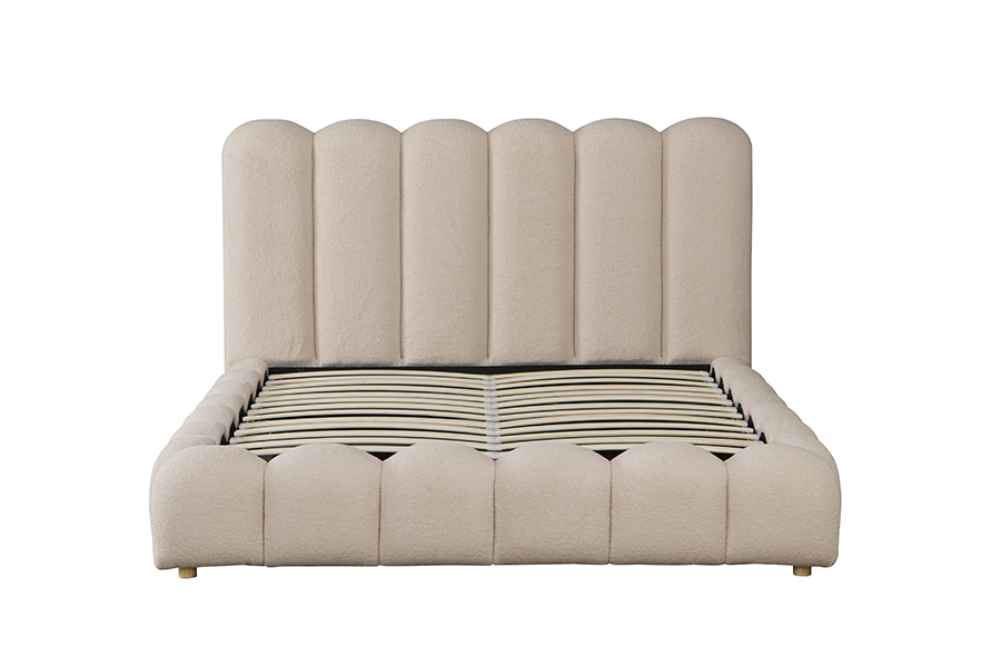 4878G Laden Opbergruimte Bloemvormig 3D zacht gevoerd Bedframe
