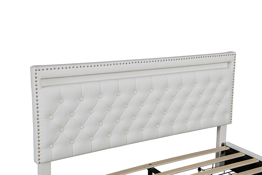 4471-1-3D Laden Opbergruimte Slimme sfeerverlichting Bedframe