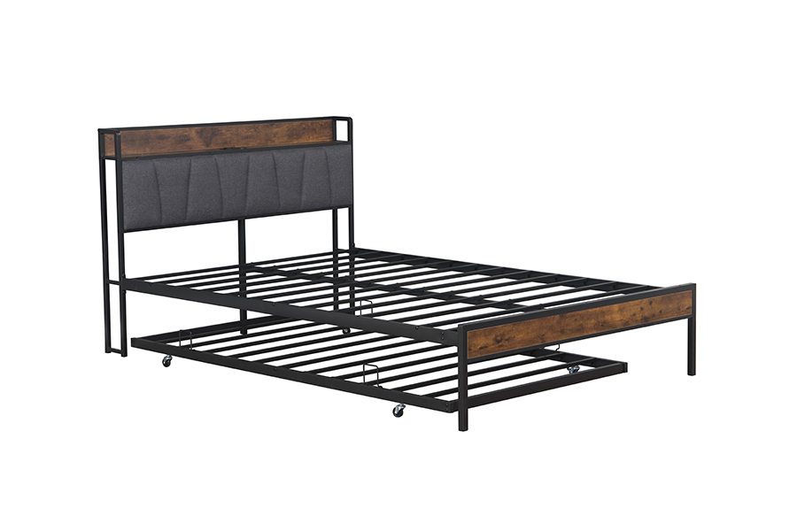 4550-1U metalen stapelbedframe in industriële stijl