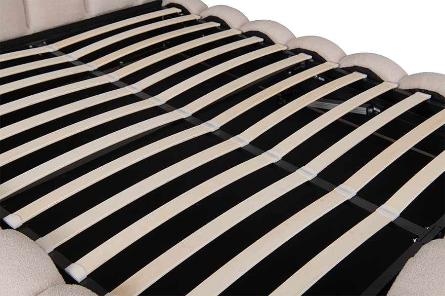 4878G Laden Opbergruimte Bloemvormig 3D zacht gevoerd Bedframe