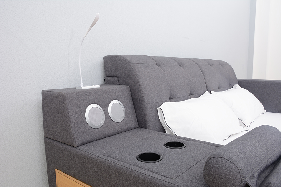 1550 Bluetooth-luidspreker Gestoffeerd geïntegreerd vrijetijdsbedframe