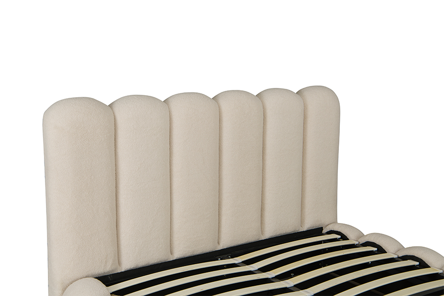4878G Laden Opbergruimte Bloemvormig 3D zacht gevoerd Bedframe