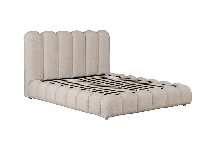 4878G Laden Opbergruimte Bloemvormig 3D zacht gevoerd Bedframe