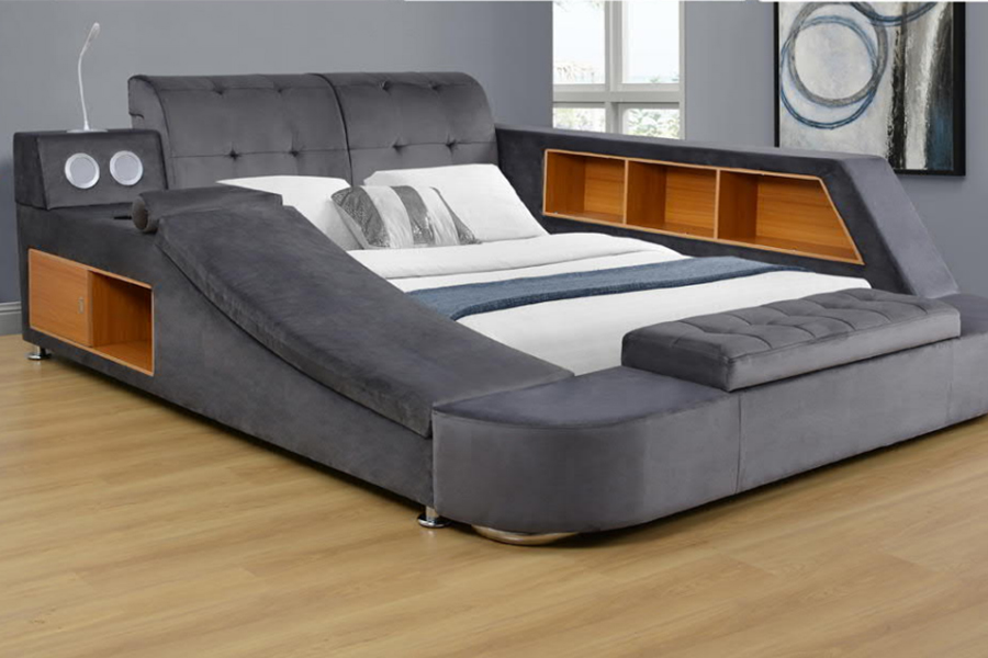 1550 Bluetooth-luidspreker Gestoffeerd geïntegreerd vrijetijdsbedframe
