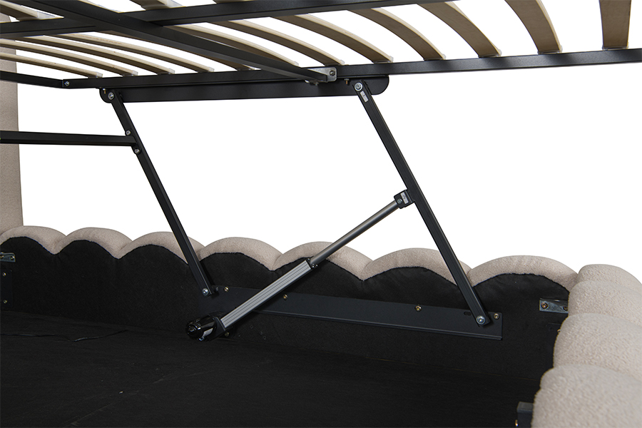4878G Laden Opbergruimte Bloemvormig 3D zacht gevoerd Bedframe