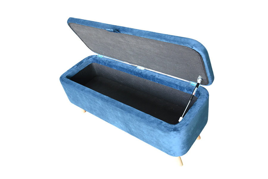 WSS956 Gestoffeerde opbergdoos van blauw fluweel