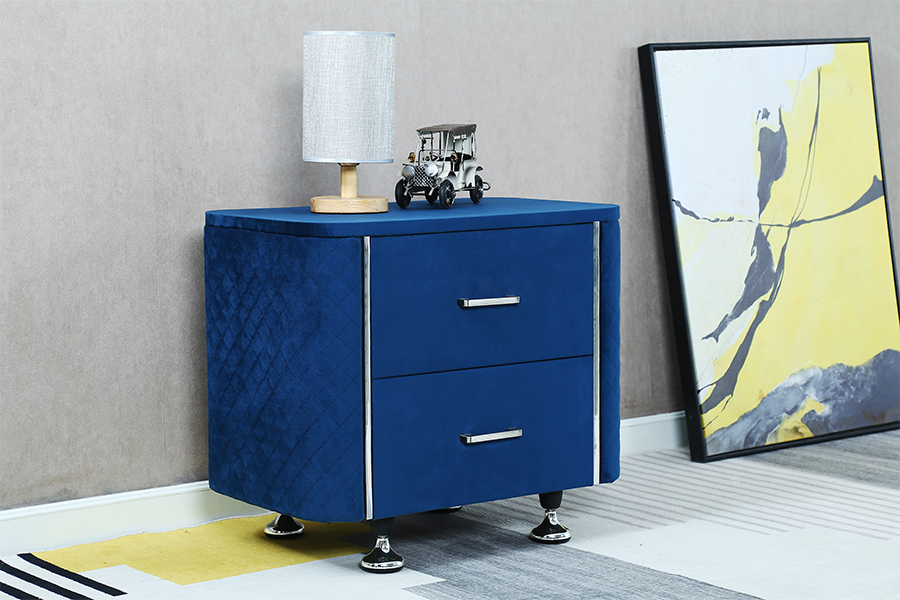 WSS954 Diamantfluwelen nachtkastje/bedtafel