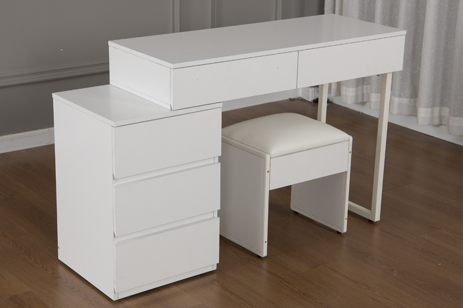 WSS992 Minimalist Pure White Dressing Table