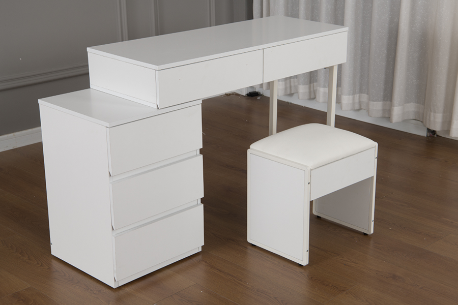 WSS992 Minimalist Pure White Dressing Table