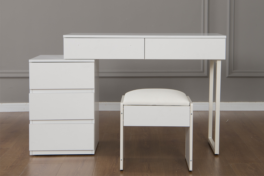 WSS992 Minimalist Pure White Dressing Table
