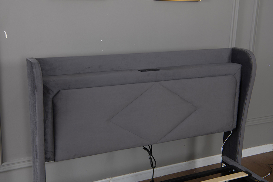 5005-1-3GU Verstelbaar en milieuvriendelijk gestoffeerd bedframe met hydraulische opbergruimte