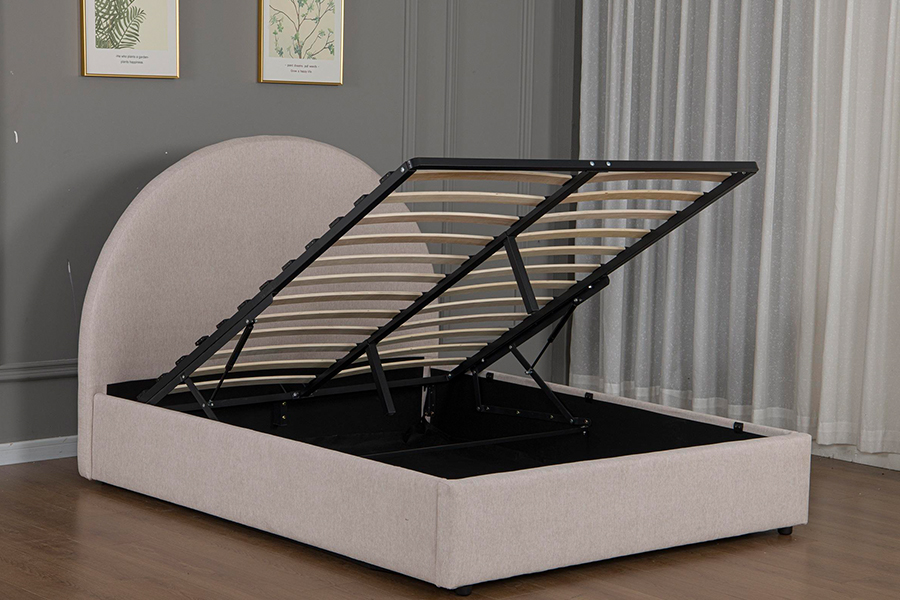 5019G Milieuvriendelijke materialen Gestoffeerd bedframe met opbergruimte