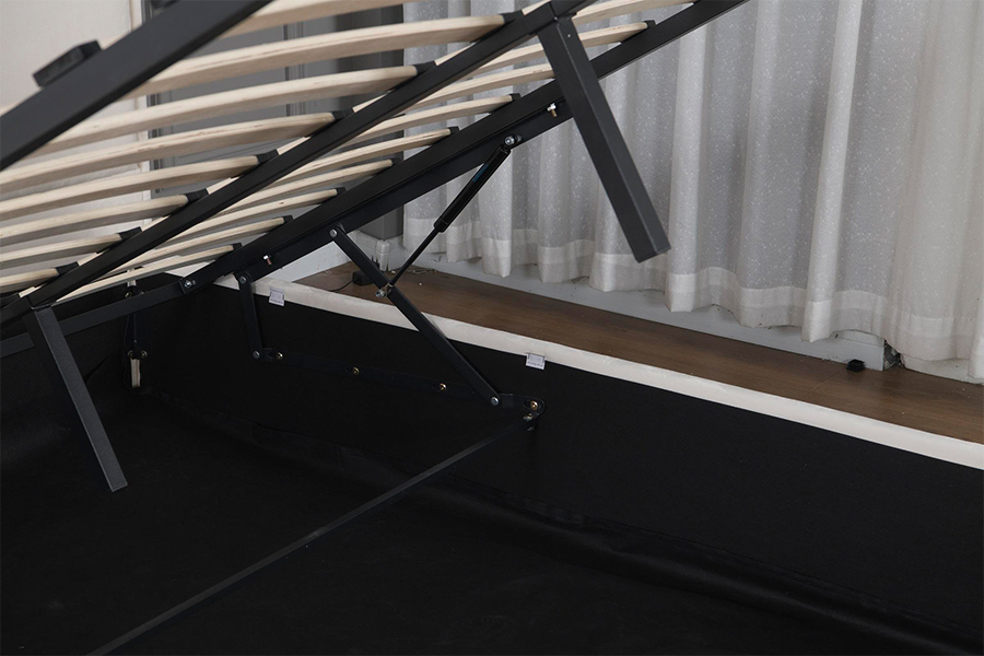 5032-1G Houten gebogen hoofdeinde, LED-gestoffeerd bedframe