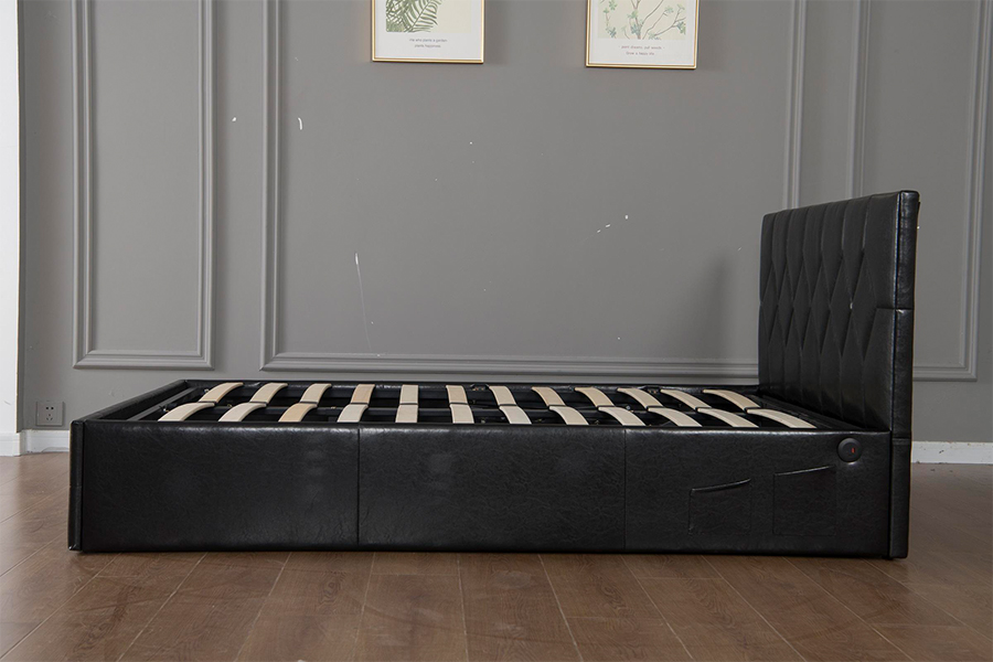 5031G Geen ruitvormige bedvoet USB Gestoffeerd bedframe