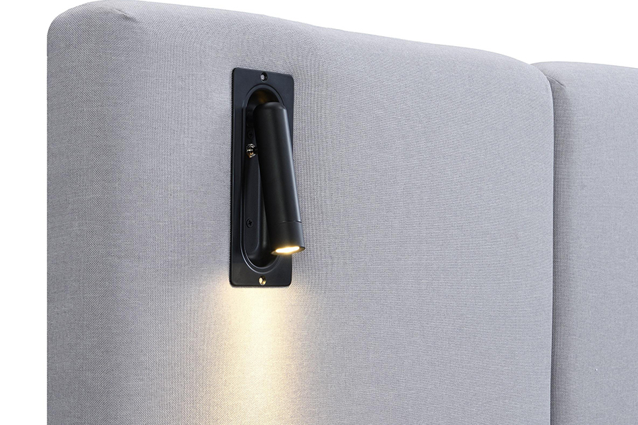 N1 Donkergrijs, duurzaam stof, stevig lattenbodem, gestoffeerd led-bedframe