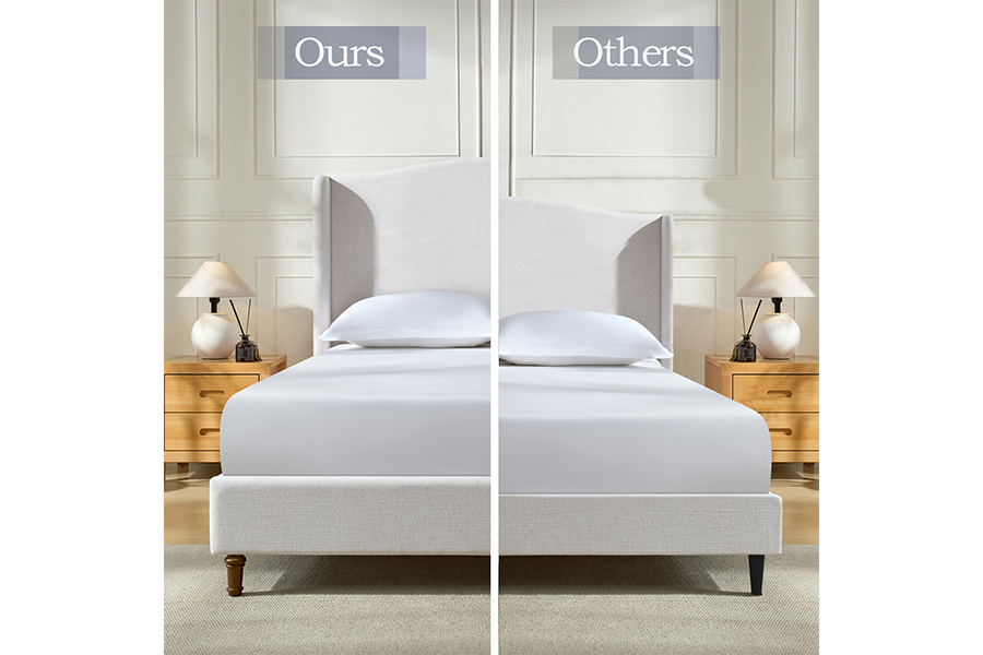 N4 Afmetingen kingsize tweepersoonsbed Gestoffeerde bedframes met opbergruimte