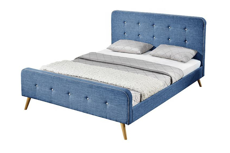 1161 Linnen stof bedframe Gestoffeerd bed met hoge duurzaamheid