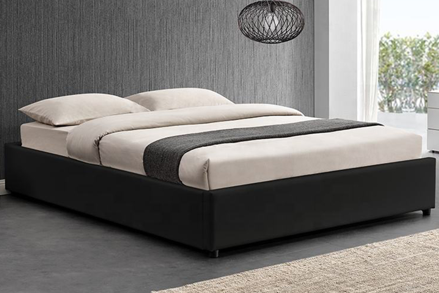 1151 Ottoman Gaslift Design Linnen Gestoffeerd Bed