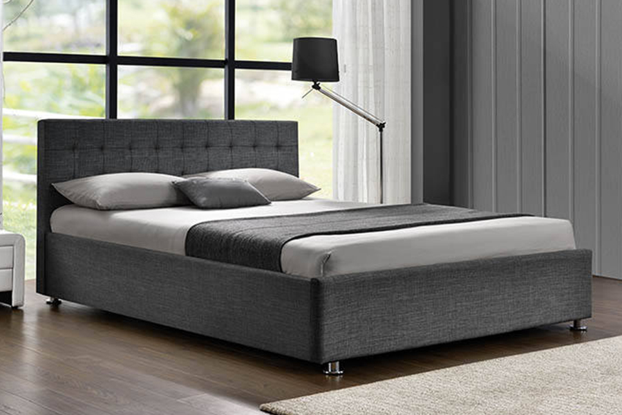 1151 Ottoman Gaslift Design Linnen Gestoffeerd Bed