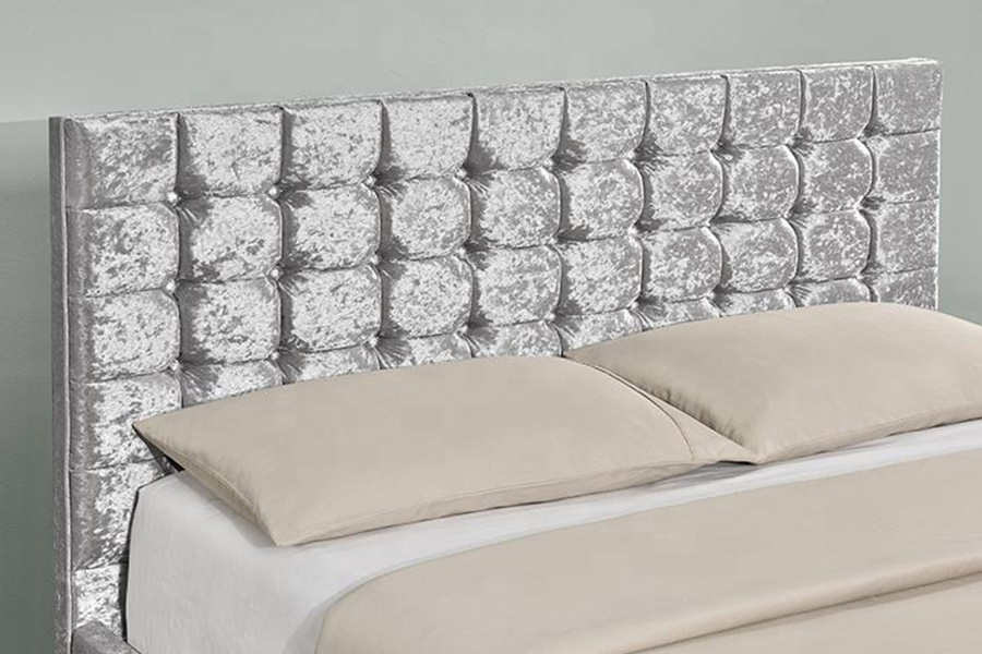 1150 Zachte stof Houten frame Gestoffeerd bed