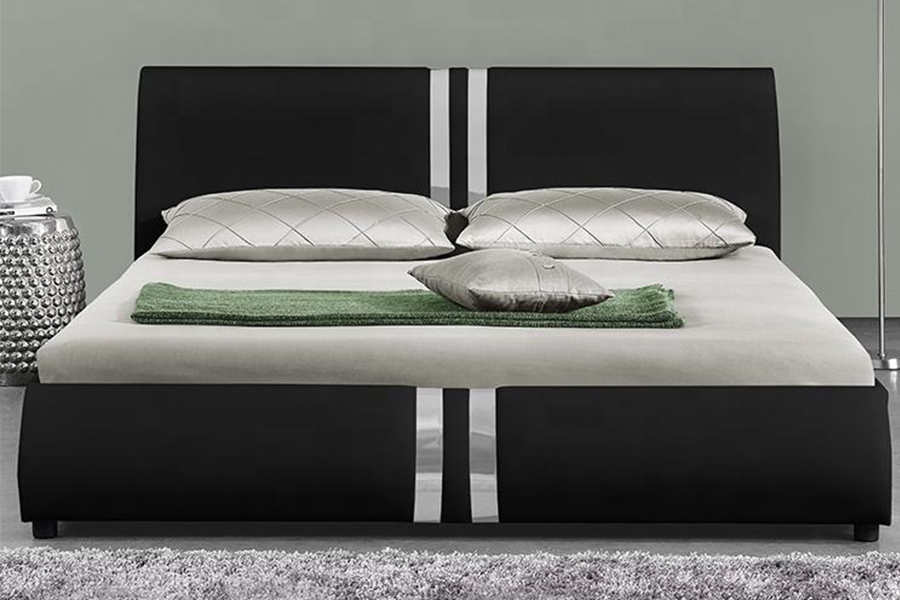 1143 Modern PU-leer tweepersoonsbed, gestoffeerd bed in Scandinavische stijl