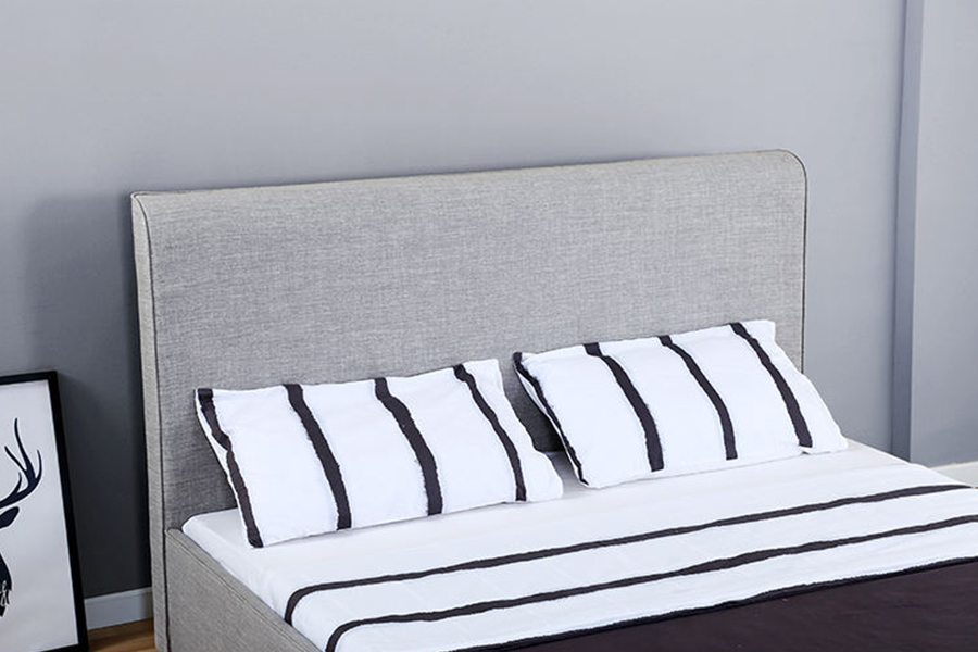 1323 Zacht en houten frame met onderschuifbed, gestoffeerd bedframe