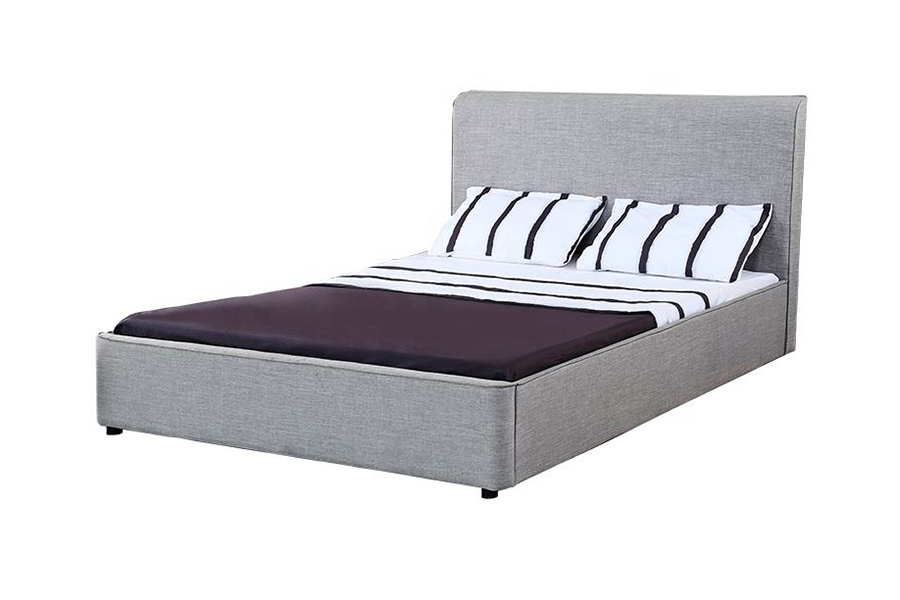 1323 Zacht en houten frame met onderschuifbed, gestoffeerd bedframe
