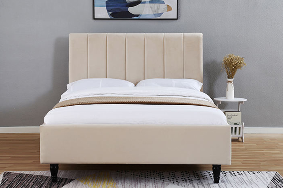 1312 Zacht stoffen hoofdeinde, rond gestoffeerd bed