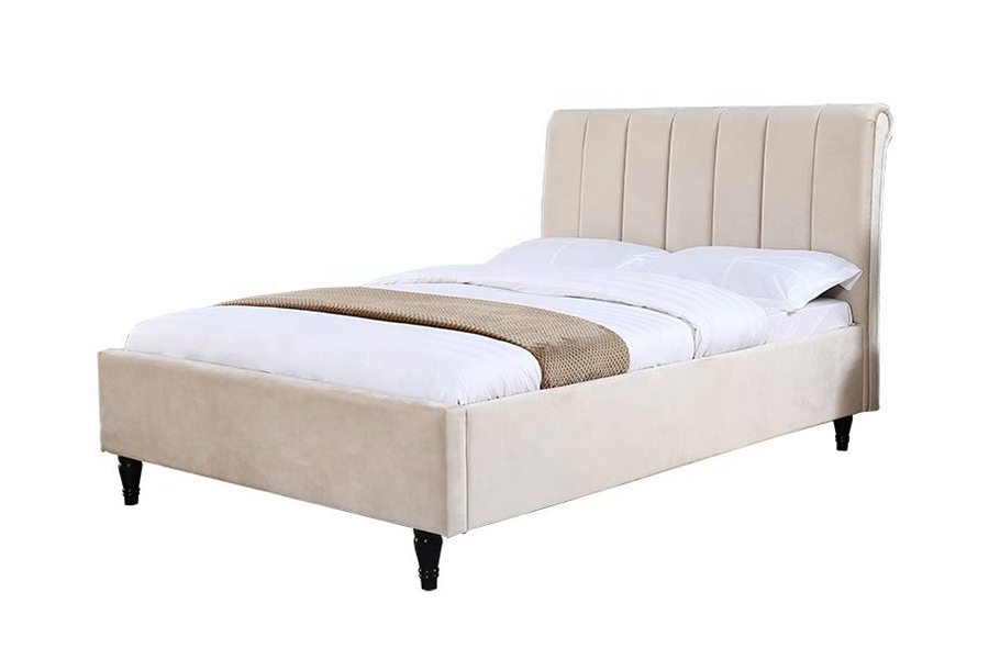 1312 Zacht stoffen hoofdeinde, rond gestoffeerd bed