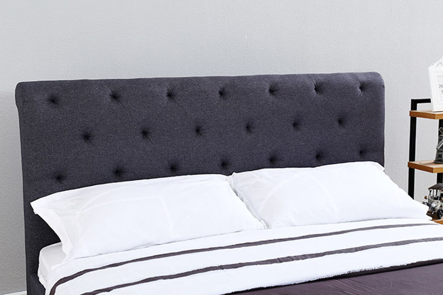 1307 Bruin getuft linnen bekleding Gestoffeerd bedframe met opbergruimte
