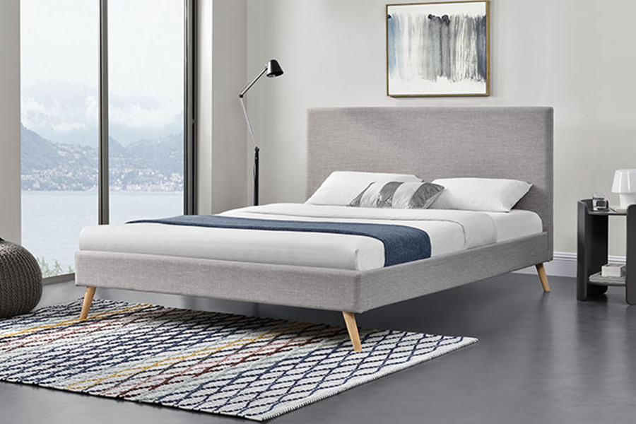 1281 Eenvoudig stoffen hoofdbord Gestoffeerd bed