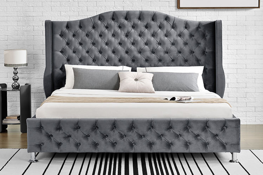 1268 Luxe stijl stoffen bekleding Gestoffeerd bed