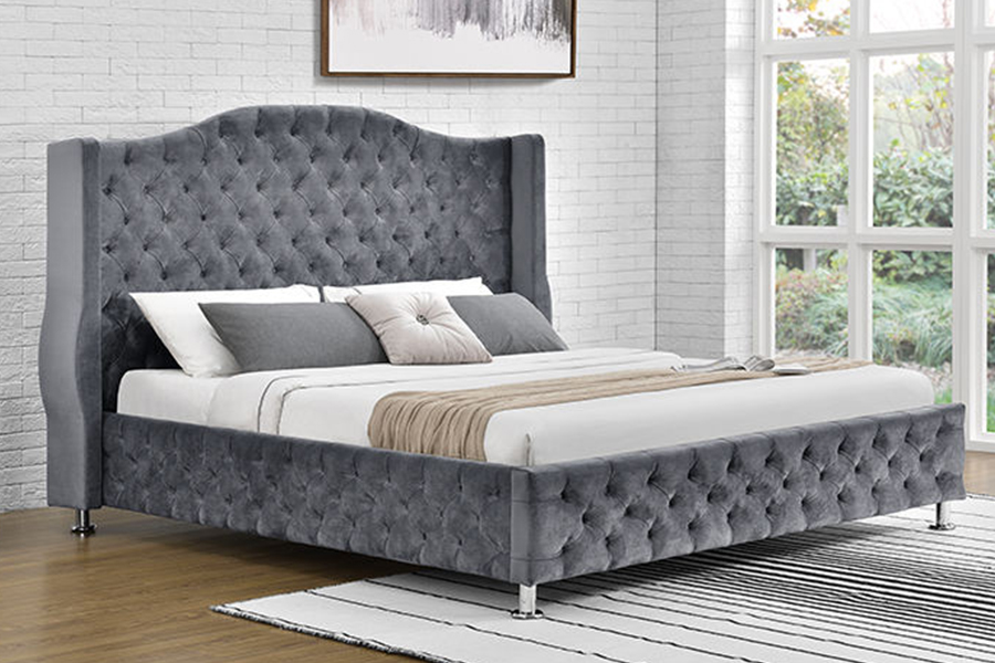 1268 Luxe stijl stoffen bekleding Gestoffeerd bed