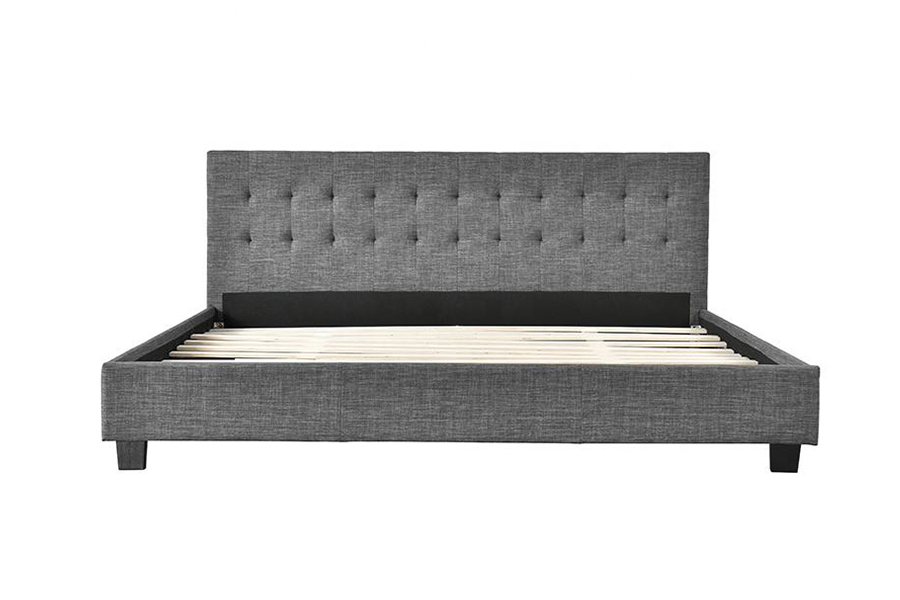 1257 Gestoffeerd bed met moderne paneelstijldecoratie