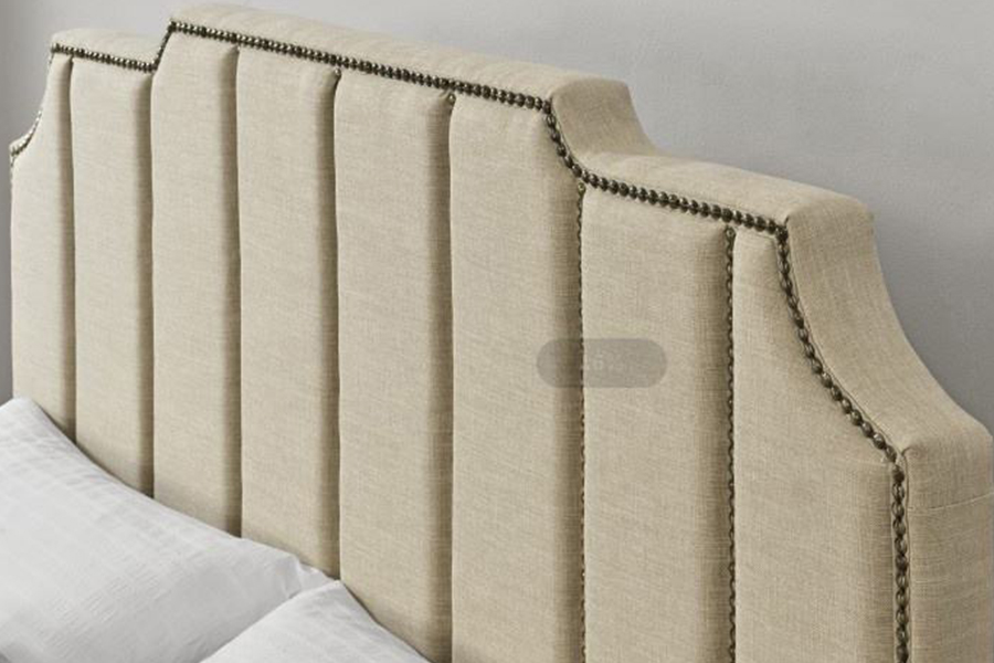1205 tweepersoonsbedframe van fluweelstof, gestoffeerd bed