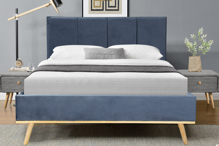 1457 Nieuwste moderne, eenvoudige design fluwelen gestoffeerde bed
