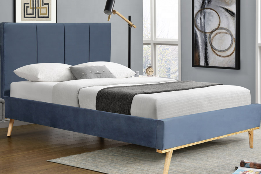 1457 Nieuwste moderne, eenvoudige design fluwelen gestoffeerde bed