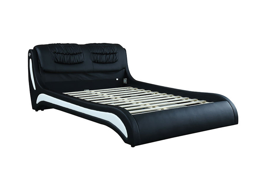 1441 Modern minimalistisch design lederen bed, gestoffeerd bed