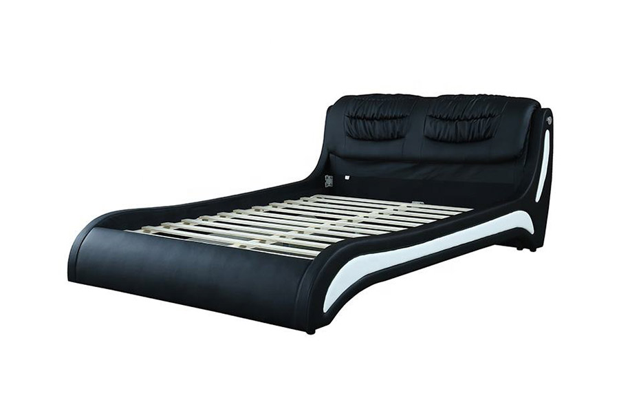 1441 Modern minimalistisch design lederen bed, gestoffeerd bed