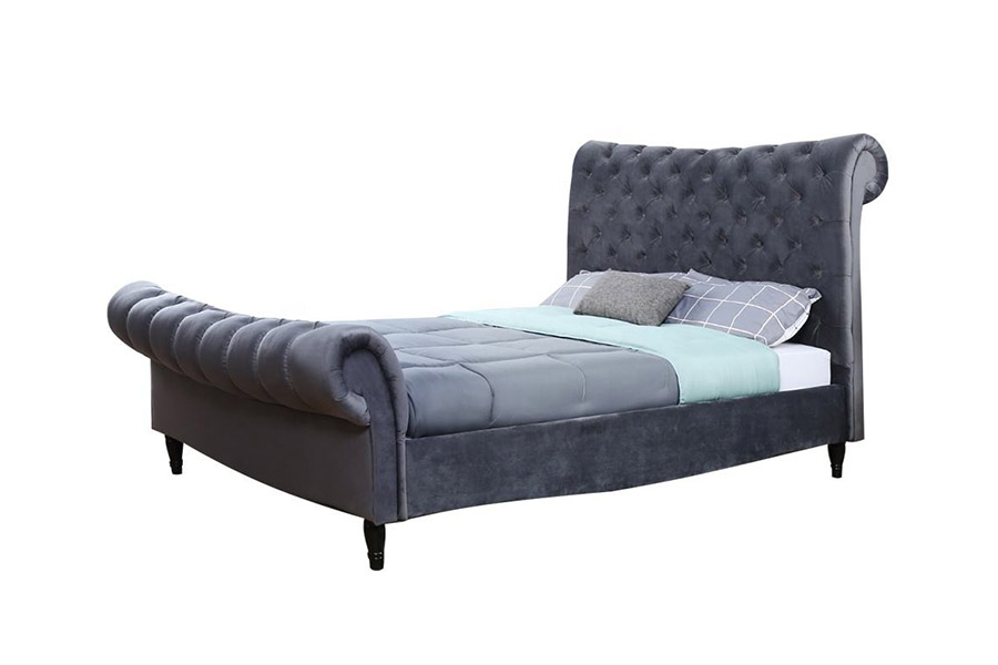 1393 Luxe sleebed met hoog hoofdeinde, gestoffeerd bed