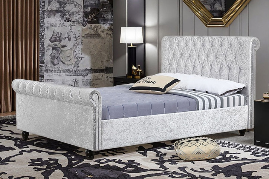 1366 Modern sleebed, met fluweelstof gestoffeerd bed