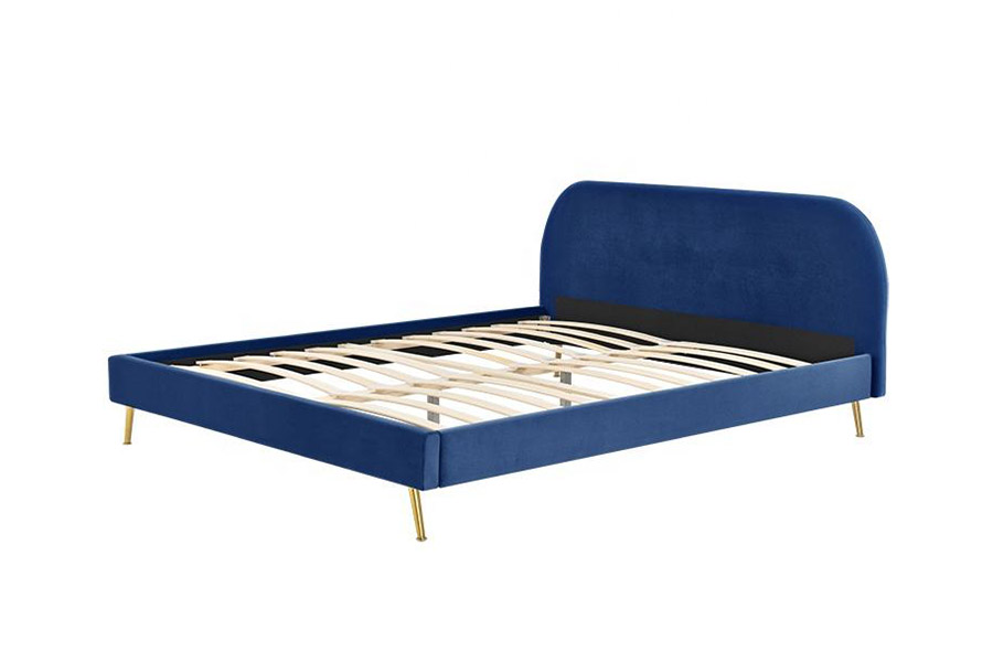 1358 Elegant, eenvoudig stoffen bed, gestoffeerd bed