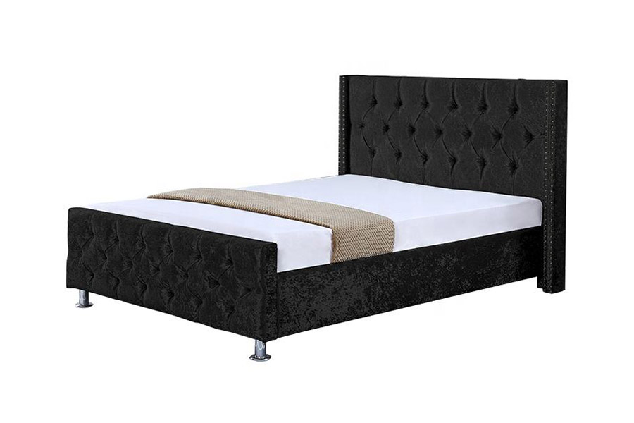 1357 Houten frame leermateriaal Gestoffeerd bed