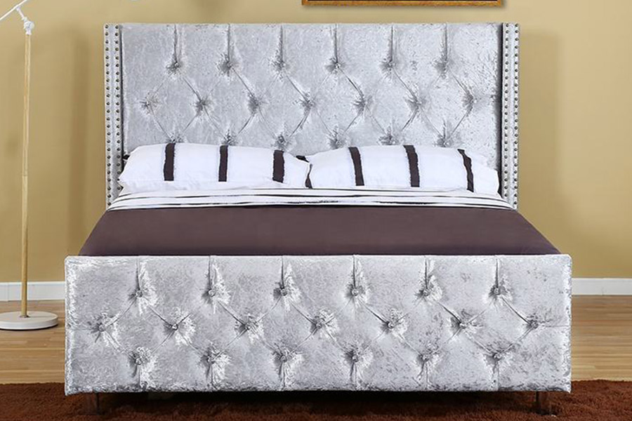 1357 Houten frame leermateriaal Gestoffeerd bed