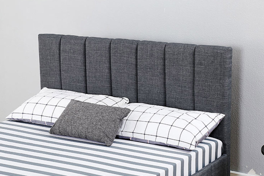 1333 Modern grijs pluche gestoffeerd bed